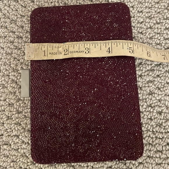 White House Black Market Burgundy Clutch - Picture 4 of 5